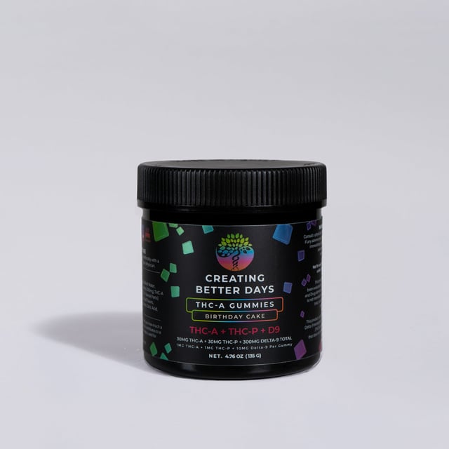360mg THC-A-THC-P-D9 Gummies - Birthday Cake
