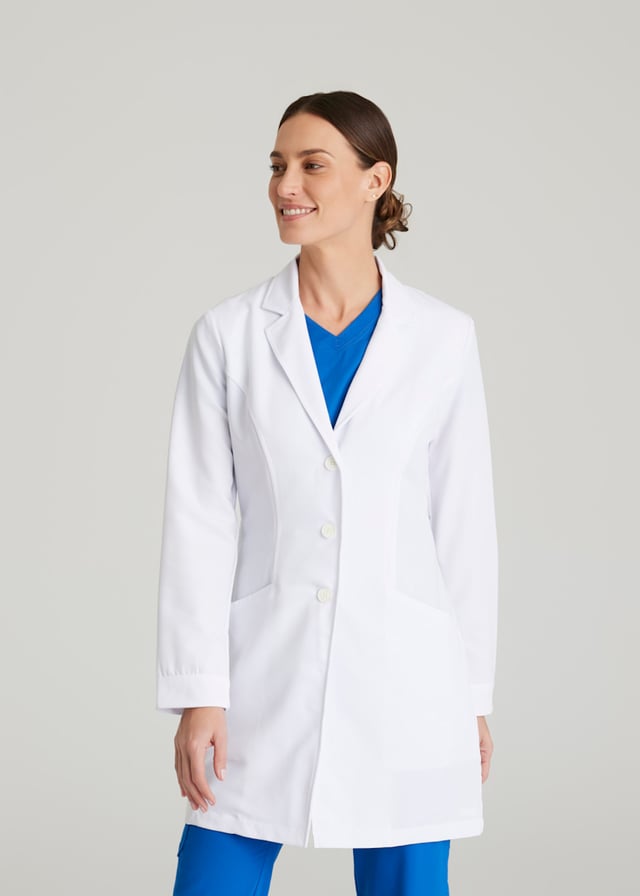 Women's 34 Inch 2 Pocket Lab Coat