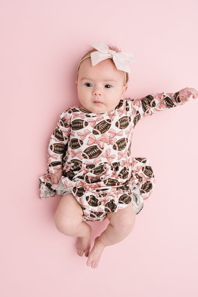 Bows & Touchdowns Bodysuit Bamboo Dress