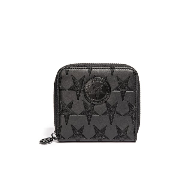 Baphomet Embossed Small Zip Wallet