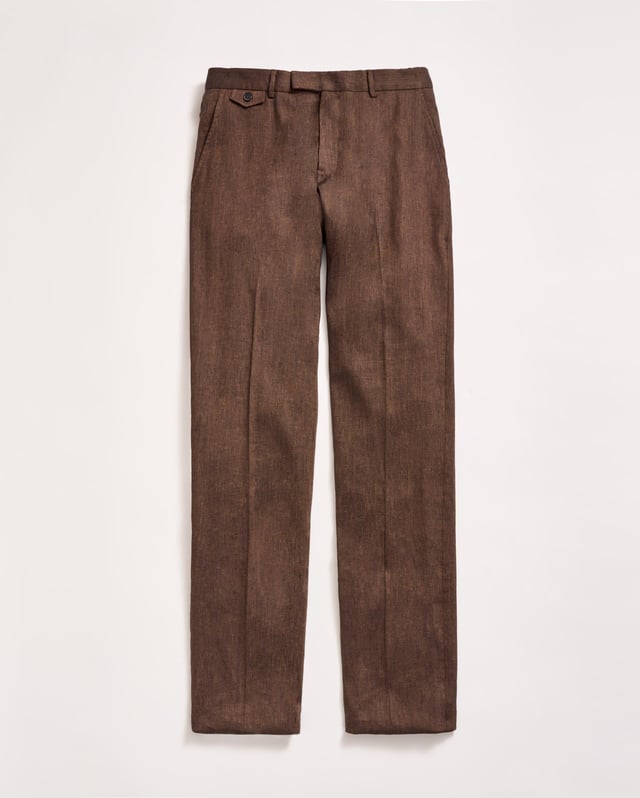 Herringbone Flat Front Trouser