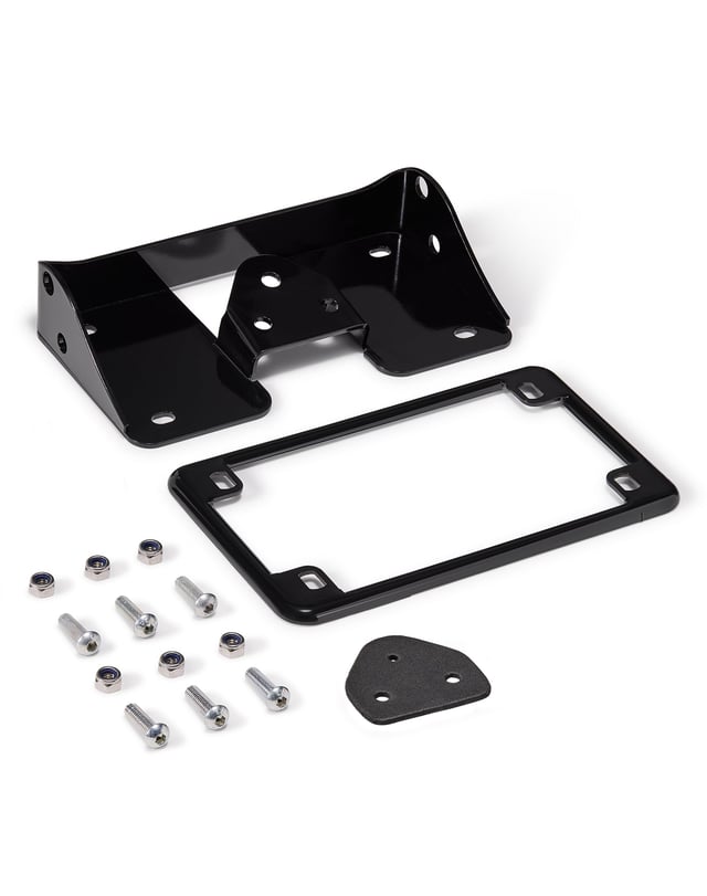 Viking Turn Signal & License Plate Relocation/ Extension Kit For Harley Softail Fat Boy Black