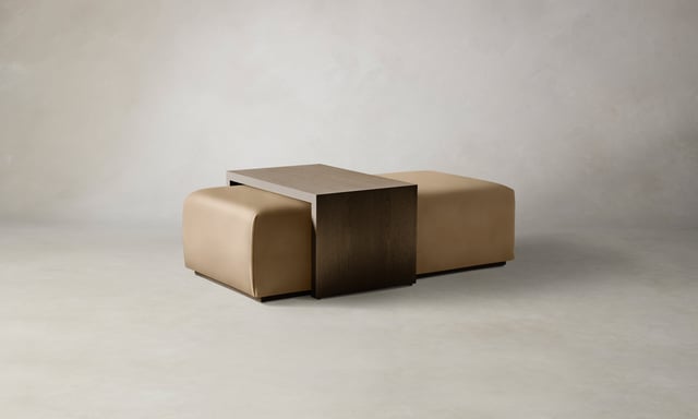 The Bowery Ottoman - Costa Leather Ridge