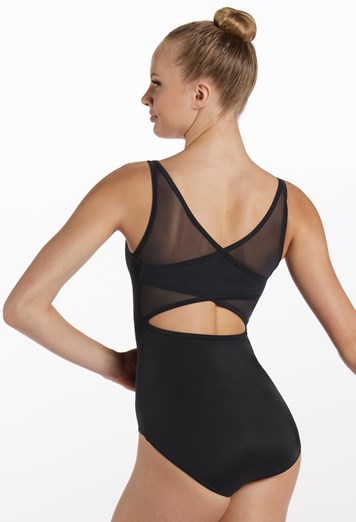 Pinch Front Mesh Back Leotard
