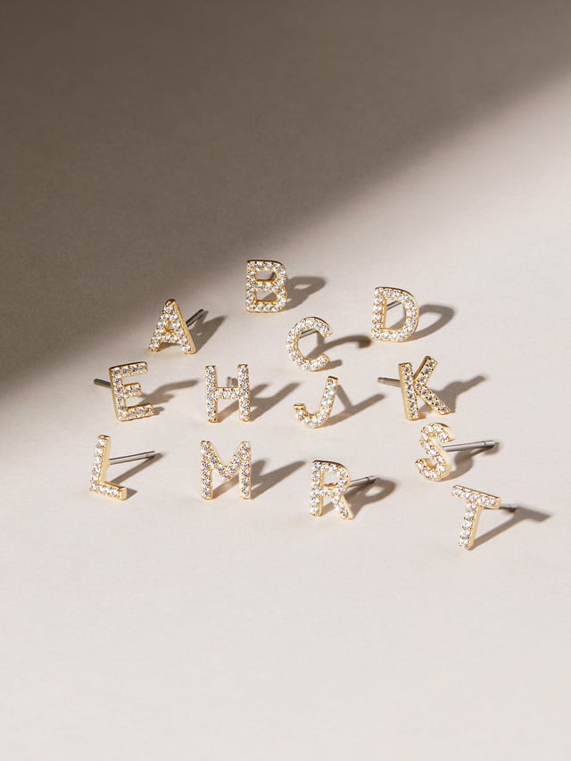 Letter Stud Earring - Single Letter Stud | Ana Luisa Jewelry