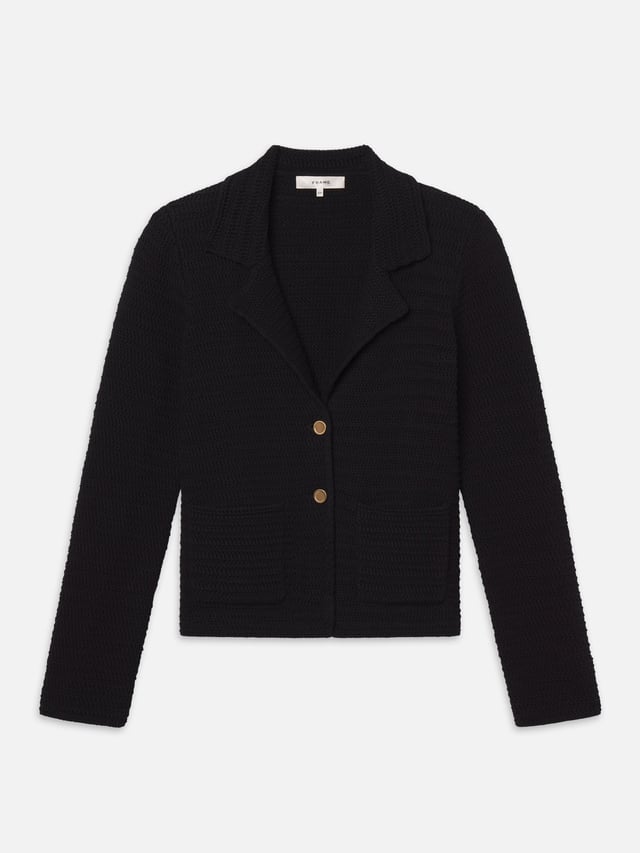 The Crochet Blazer -- Black