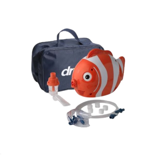 Pediatric Fish Compressor Nebulizer with Reusable and Disposable Neb Kit
