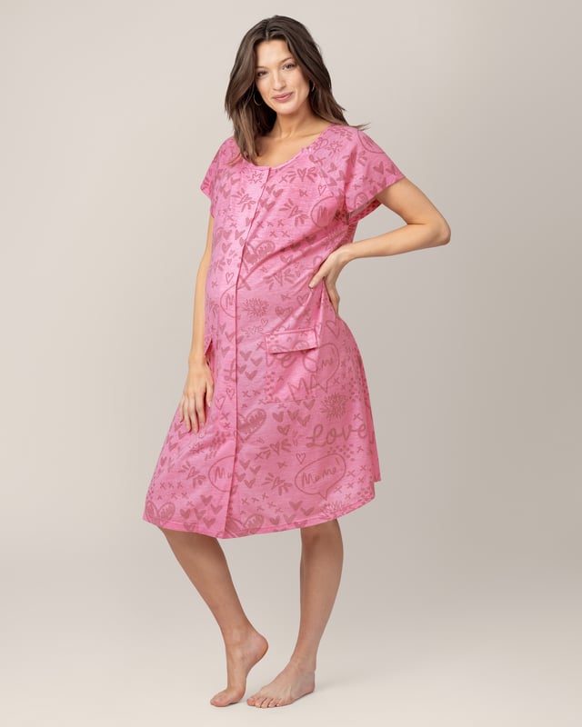 Universal Labor & Delivery Gown | Pinstripe