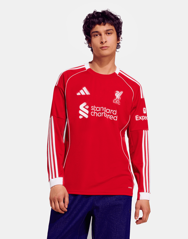 Adults Liverpool 25/26 Home Long Sleeve Jersey