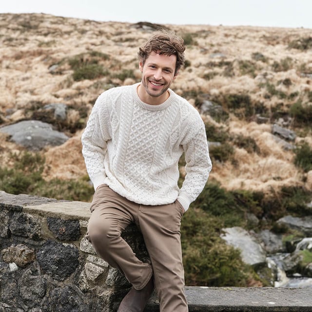 Men's Fisherman Lightweight Crew Neck Heritage Sweater