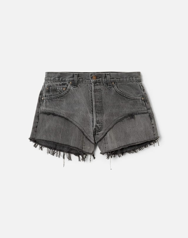 Levi's Black French Cut Mid Rise Relaxed Short
