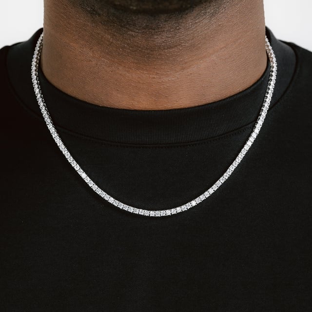 3mm Tennis Chain White Gold
