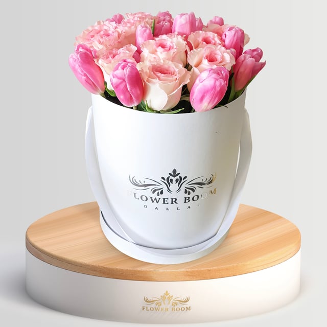 Pink Roses & Tulips