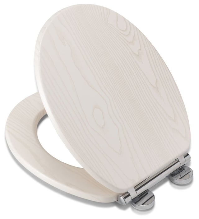 Croydex Maitland Soft-Close with Quick-Release Flex-Fix Toilet Seat Moulded Wood White