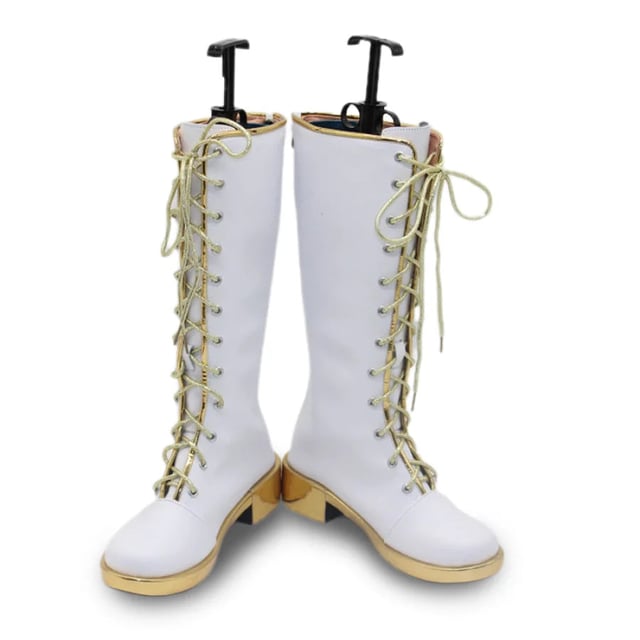 Rumi Cosplay Boots White Gold Women Footwear N09553