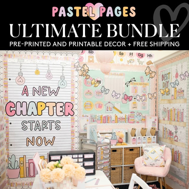 Pastel Pages Ultimate Pre-Printed and Printable Classroom Decor Bundle