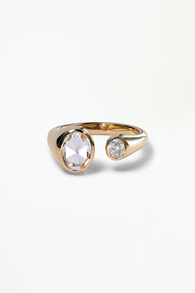 One of a Kind Oval Dyad Signet Ring