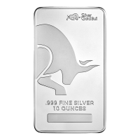 10 oz Silver Gold Bull Silver Bar | AT SPOT PRICE | Sunshine Minting