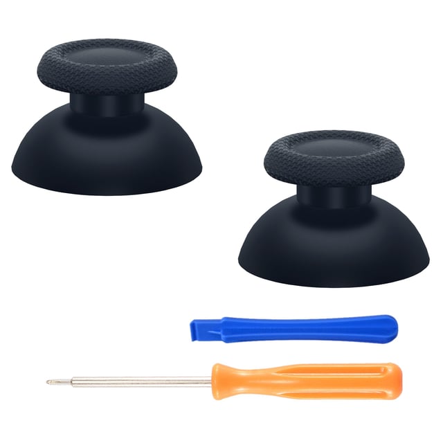 eXtremeRate Replacement Thumbsticks Analog Stick Joystick Compatible with PS5 & PS4 All Model Controller - Solid Black