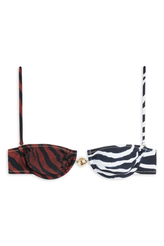 Hammond Bikini Top // 2 Tone Print Safari