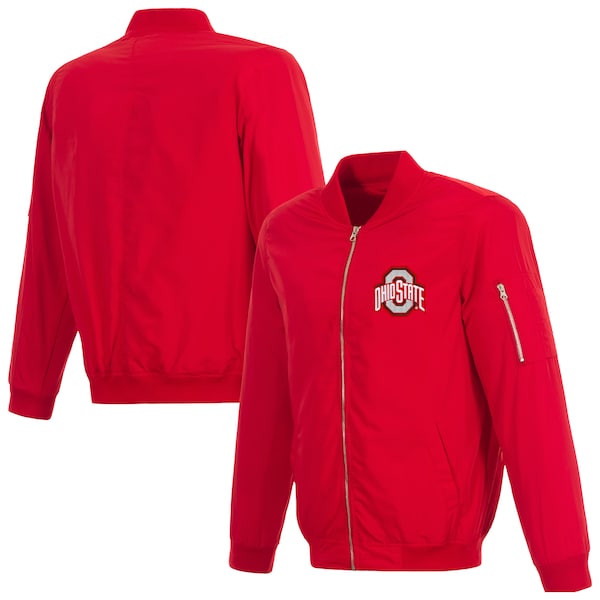 Ohio State Buckeyes JH Design Full-Zip Bomber Jacket - Scarlet