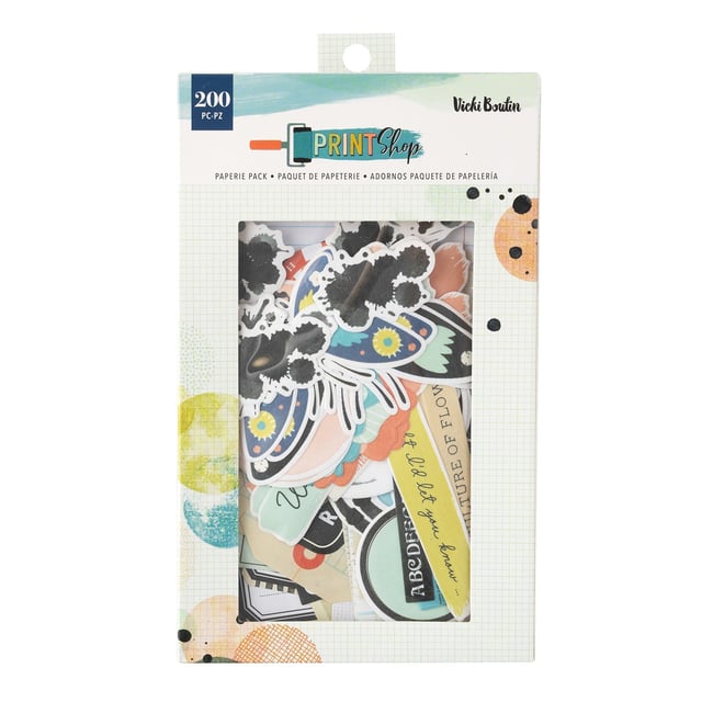 Vicki Boutin Print Shop Paperie Pack 200/Pkg-Paper Pieces & Washi Stickers