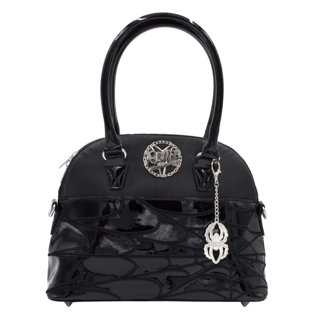 ELVIRA MACABRE MOBILE BLACK WEB PURSE