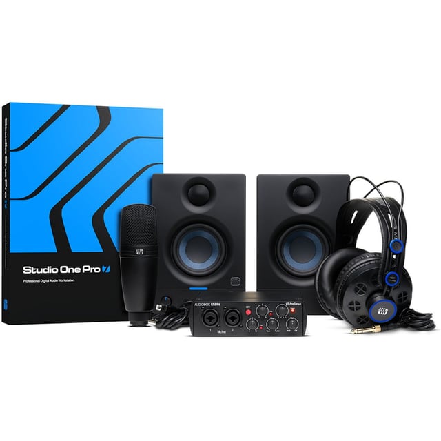 PreSonus AudioBox USB96CB w/ Interface, Montitors, Mic, Headphones & Software