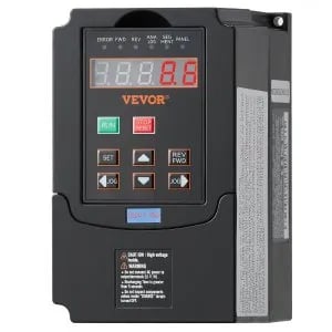 VEVOR VFD 1HP, 0.75KW, 3.5A, 1 or 3 Phase 220V Input to 3 Phase 220V Output Variable Frequency Drive, 40-60Hz Input, 0-400Hz Output VFD for Spindle Motor CNC Speed Control