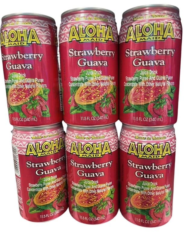 Aloha Maid Natural, Strawberry Guava, 11.5 Fluid Ounce, Pack of 6