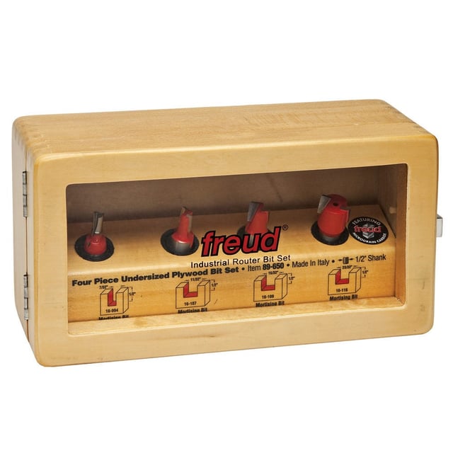 Freud® 89-650 4-Pc. Undersized Plywood Router Bit Set - 1/2" Shank