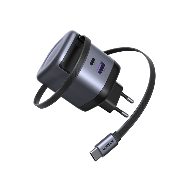 UGREEN Nexode Chargeur 65W avec câble USB-C rétractable