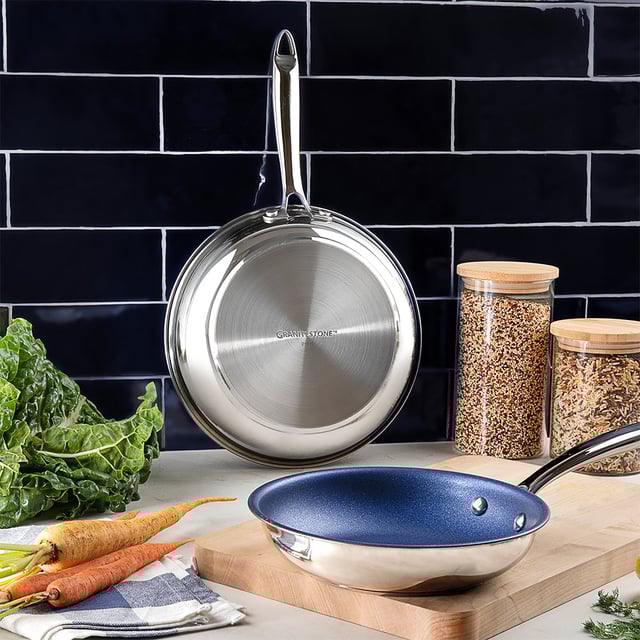 Granitestone Trusty 2 Pack Stainless Skillets