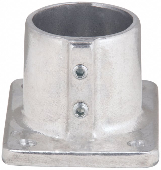 Structural Pipe Fitting: Base Flange, 2 in For Pipe Size, For 2 3/8 in Actual Pipe Outer Dia, Base