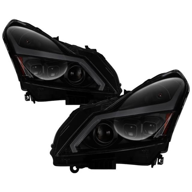 Xtune Projector Headlights Infiniti G37 Sedan (10-13) [w/ DRL & LED Sequential Turn Signal] Black / Smoke / Chrome