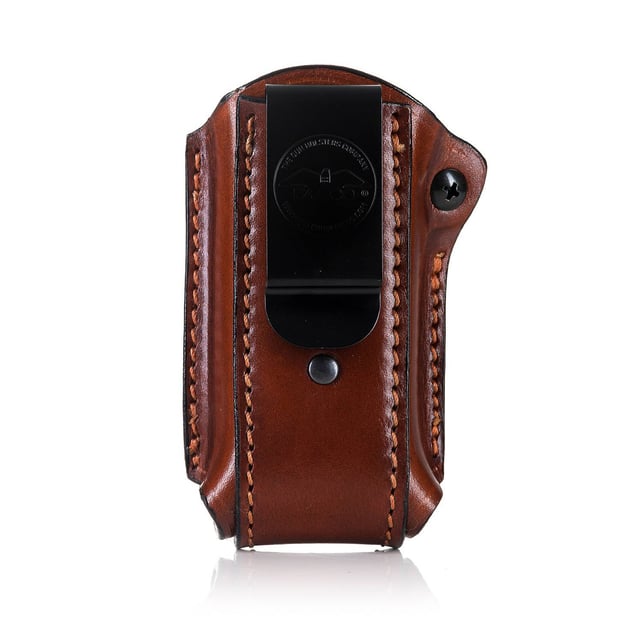 IWB/OWB Clip on Magazine Leather Pouch with Retention Screw