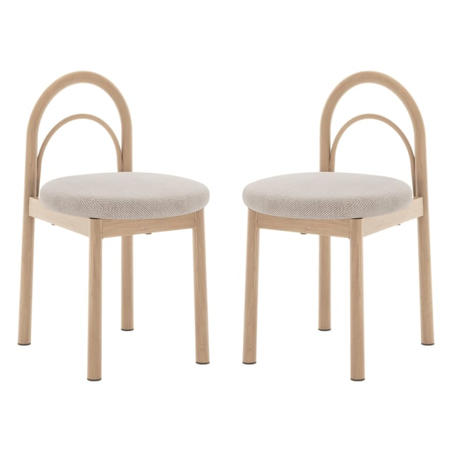 Gilles Linen Arched Dining Chair (Set of 2) - Beige