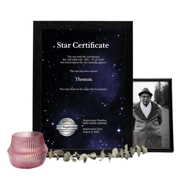 Memorial Star | Thoughtful bereavement gift | Comforting Gift for times of loss | Provide solace & in times of grief and mourning