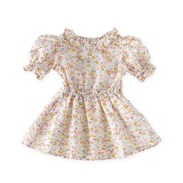 Ruffle Puff Sleeve Dress