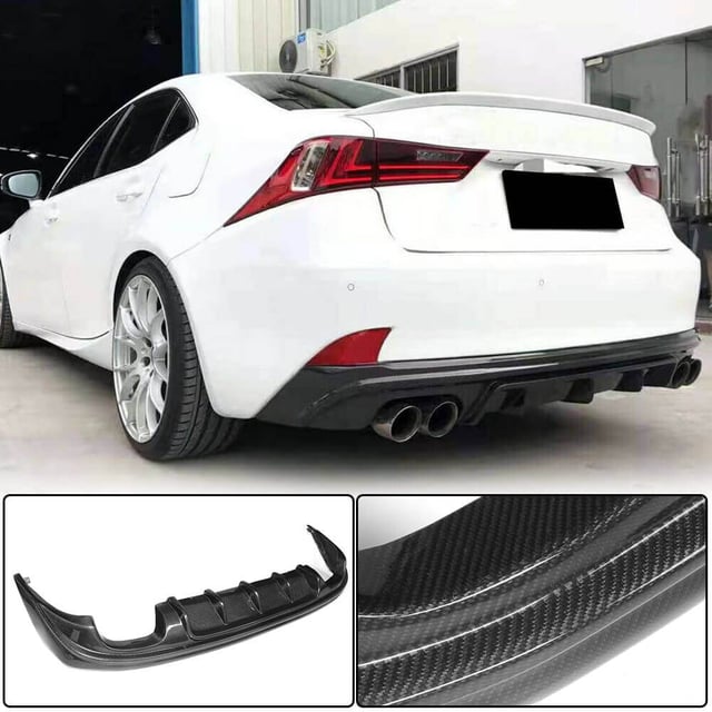 Lexus IS F IS200t IS250 IS300 IS350 2013-2016 Rear Bumper Diffuser Carbon Fiber