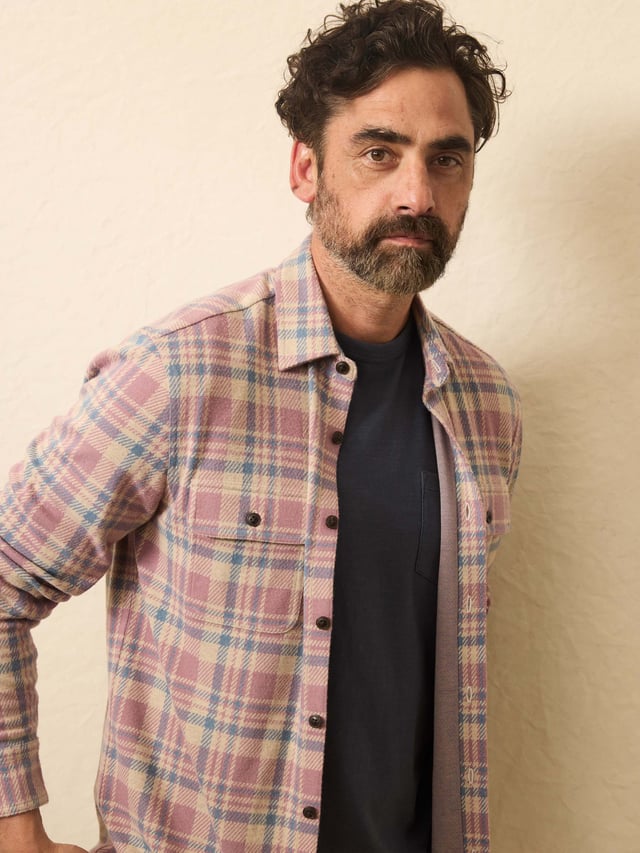 Legend™ Sweater Shirt - Rose Blue Check