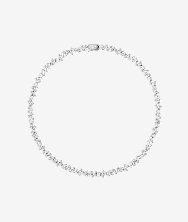 Pear Diamond Tennis Necklace