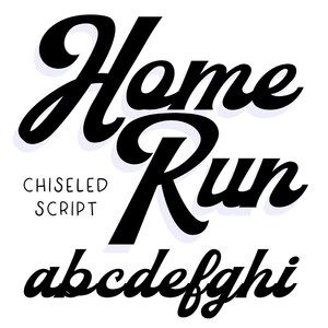 BFC Home Run Chiseled Vintage Script Sports Font