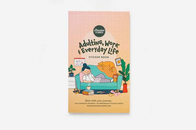 Adulting, Work and Everyday Life Sticker Book
