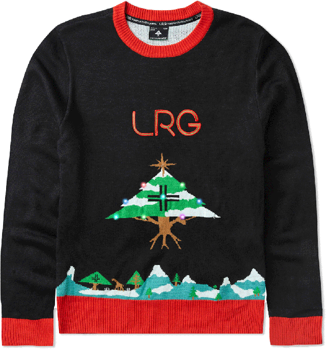 LRG LIT XMAS SWEATER - BLACK
