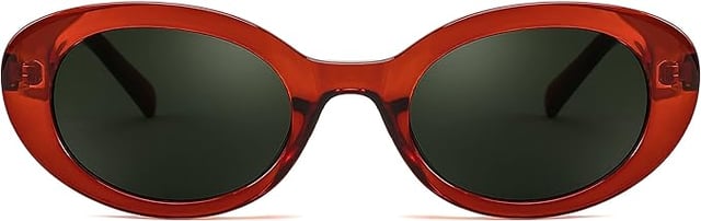 FEISEDY Sunglasses Womens, Retro Oval Sun Glasses Men, Small 90s Style B4128