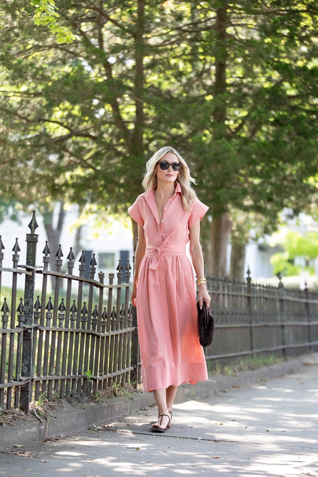 Betty Dress Linen - Terracotta
