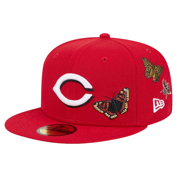 Men's Cincinnati Reds New Era Red 59FIFTY Felt Fitted Hat