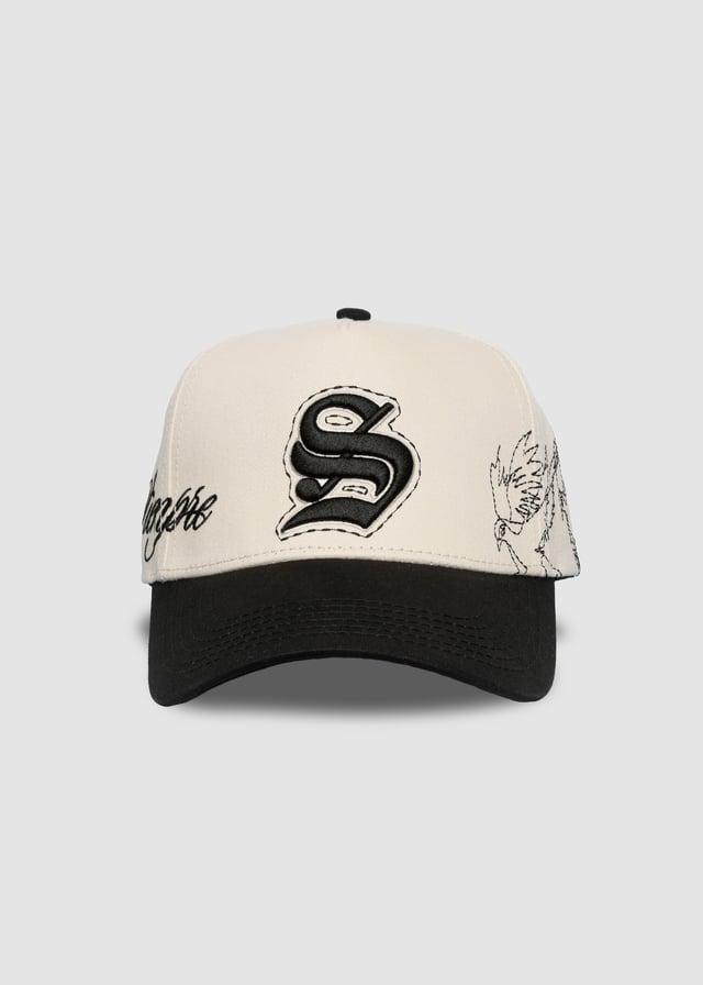 Poetry A-Frame Snapback // Natural & Black