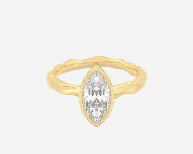 The Organic Bezel Solitaire — Marquise